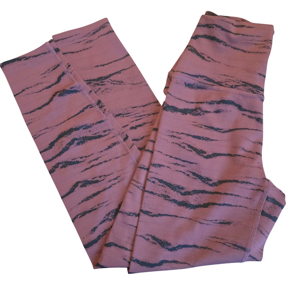 Beyond Yoga Womens Tiger Print High Waisted Leggings Burgundy Black Size S USA